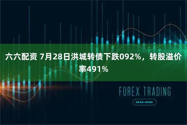 六六配资 7月28日洪城转债下跌092%，转股溢价率491%